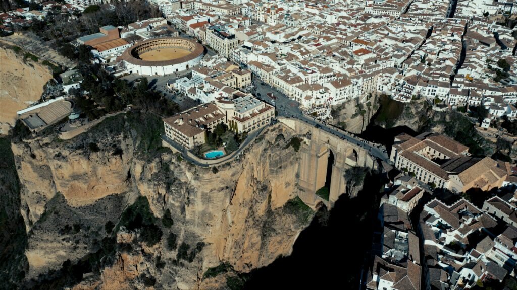 Ronda, perched dramatically atop a sheer gorge in the Andalusian countryside